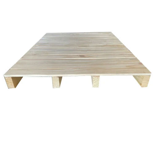 Four Way Rubber Wood Pallets - Color: Brown