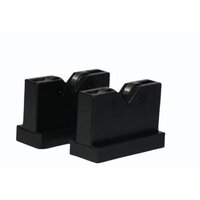 Roller Bearing V Block Set - Steel, 150x95x75 Mm | Black Magnetic Block For Industrial Applications