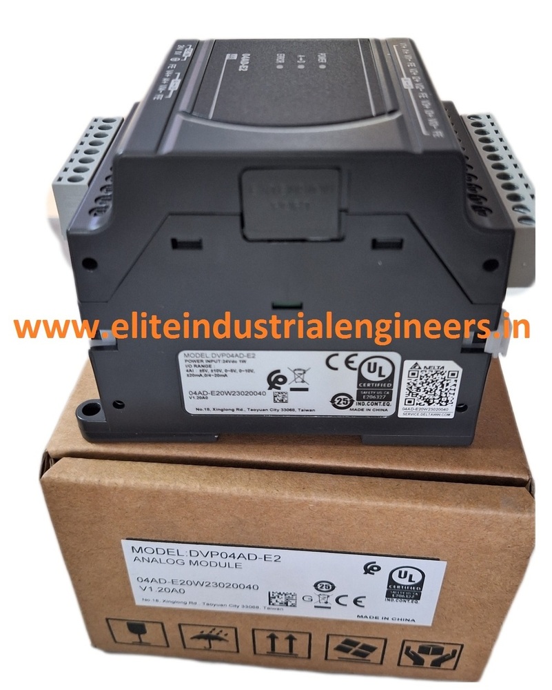 Delta Plc Dvp04ad-e2 - 24vdc 1w Power Input, 4ai: A 5v, A 10v, 0-5v, 0-10v, A 20ma, 0/4-20ma I/o Range