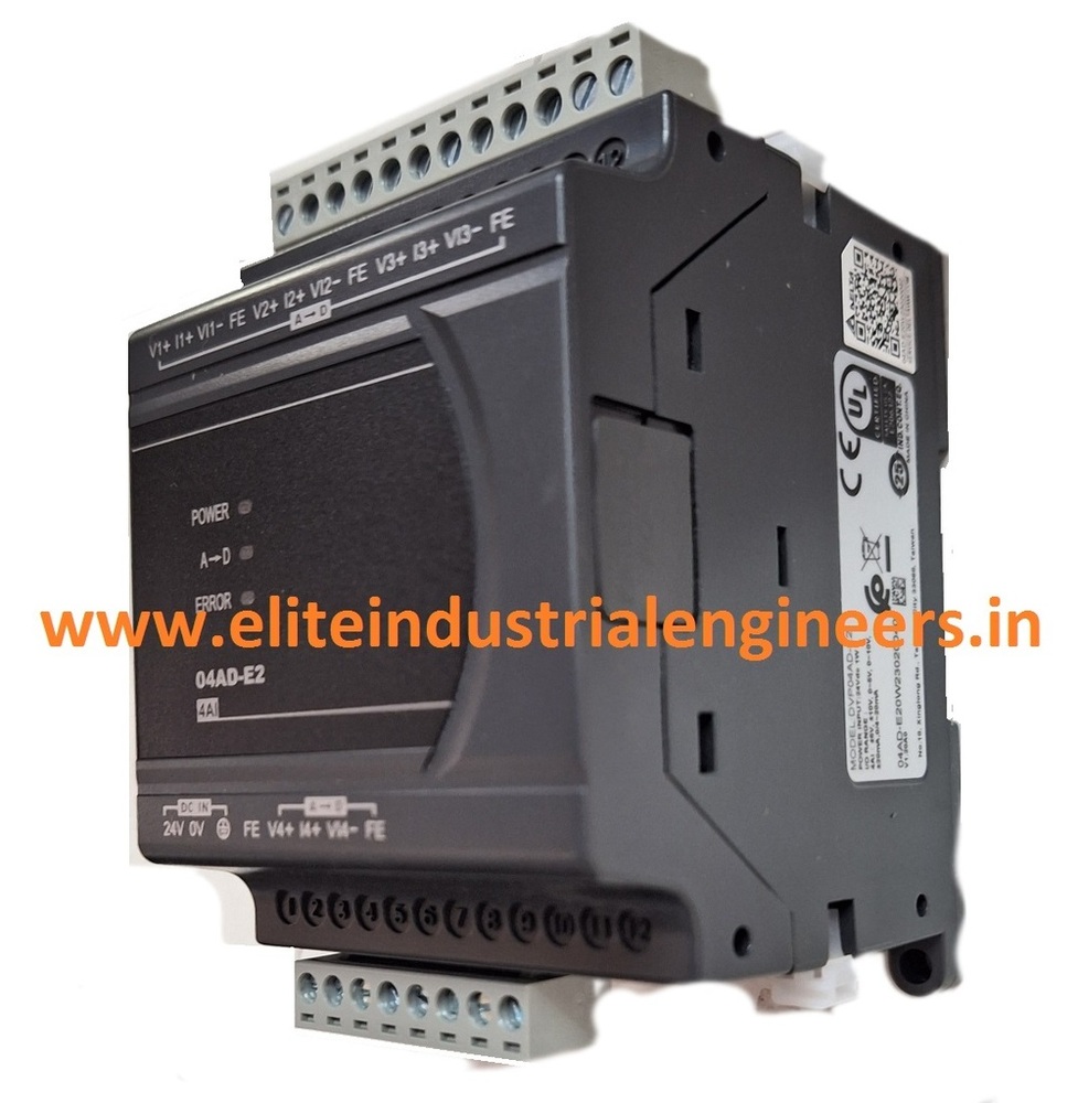 Delta Plc Dvp04ad-e2 - 24vdc 1w Power Input, 4ai: A 5v, A 10v, 0-5v, 0-10v, A 20ma, 0/4-20ma I/o Range