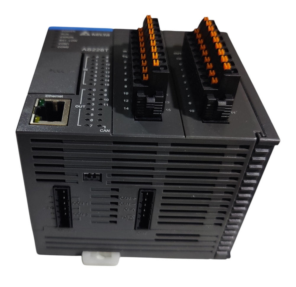 Delta Plc As228t-a - 24vdc Power Input, 3.4w, 16 Di (24vdc Sink/source), 12 Do (Sink 30vdc, 0.5a) | Industrial Automation Controller