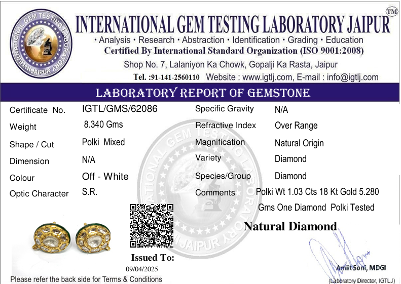 Real Diamonds 18kt Gold Jadau Polki Tops