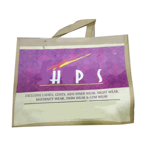 Printed Loop Handle Non Woven Bag - Color: Purple And Brown