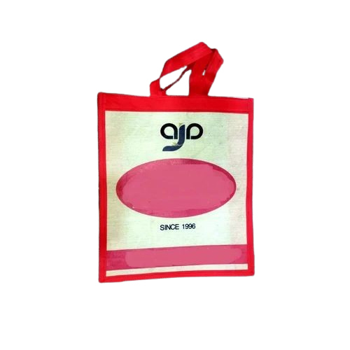Alankar Loop Handle Non Woven Bag - Color: Off White And Red