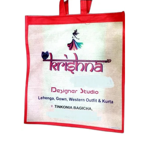 Krishna Loop Handle Non Woven Bag - Color: White