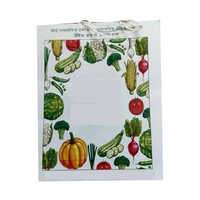 Vegetables Print Loop Handle Art Paper Bag