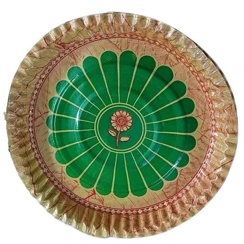 11Inch Printed Paper Plate - Color: Green