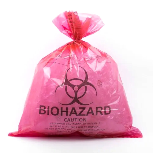 10 Kg Pink Recyclable LDPE Biohazard Bag