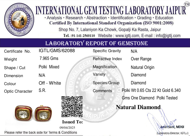 22kt Gold Diamond Polki Tops