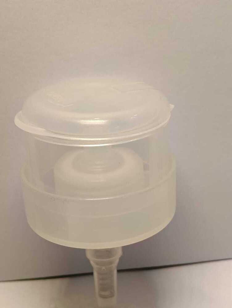 24mm White Press Down And Push Down Dispenser Pump - High-quality Plastic, 24mm Neck Size, Sleek White Finish, Easy-to-use Dispensing Mechanism