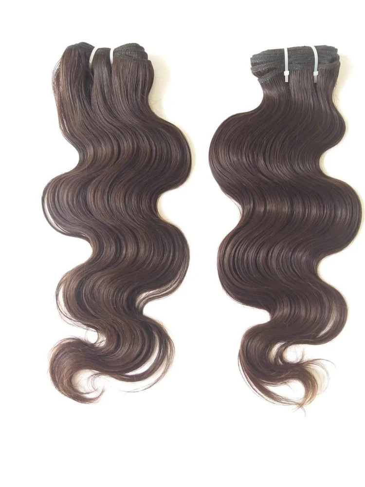 Natural Brown Remy Weft Hair, Natural Human Hair Extension