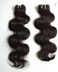 Natural Brown Remy Weft Hair, Natural Human Hair Extension