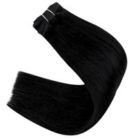 Virgin Hair Jet Black Weft Hair Extensions Human Hair Bundles