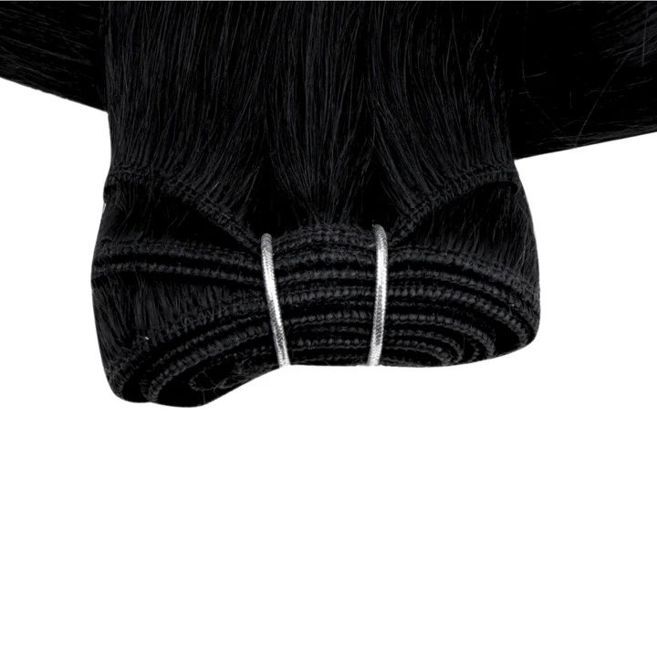 Virgin Hair Jet Black Weft Hair Extensions Human Hair Bundles