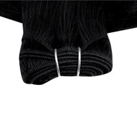 Virgin Hair Jet Black Weft Hair Extensions Human Hair Bundles
