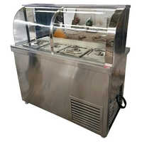 Stainless Steel Ice Cream Display Counter - Color: Silver