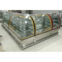 L Type Sweet Display Counter - Color: Silver