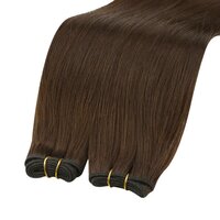 High-quality Virgin Weft Hair Extensions Straight Hair Natural Brown