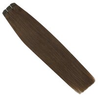 High-quality Virgin Weft Hair Extensions Straight Hair Natural Brown