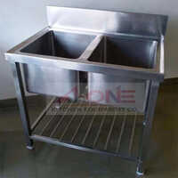 Stainless Steel Double Sink Unit - Features: High Quality