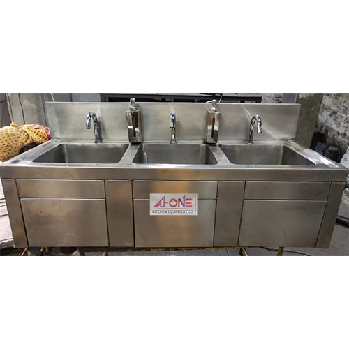 Stainless Steel Three Sink Unit