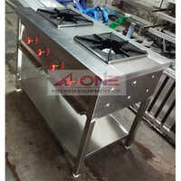 Double Burner Indian Cooking Range - Dimension (l*w*h): 45x24x34+6 Inch (in)