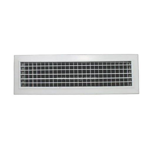 Double Louver Powder Coated Grill - Color: Silver