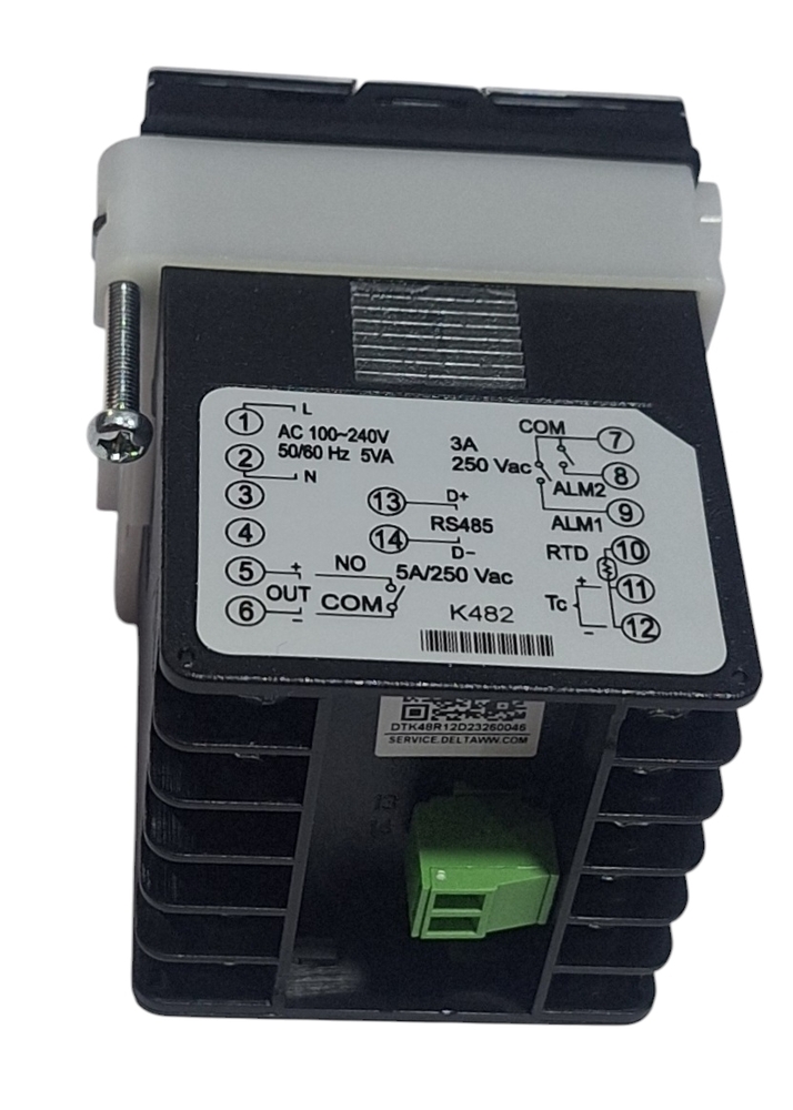 Delta Temperatur Controller Dtk4848r12 - Ac 100-240v, 50/60hz, 5va Max, Rs-485 Communication, Relay Output With Dual Alarm Outputs
