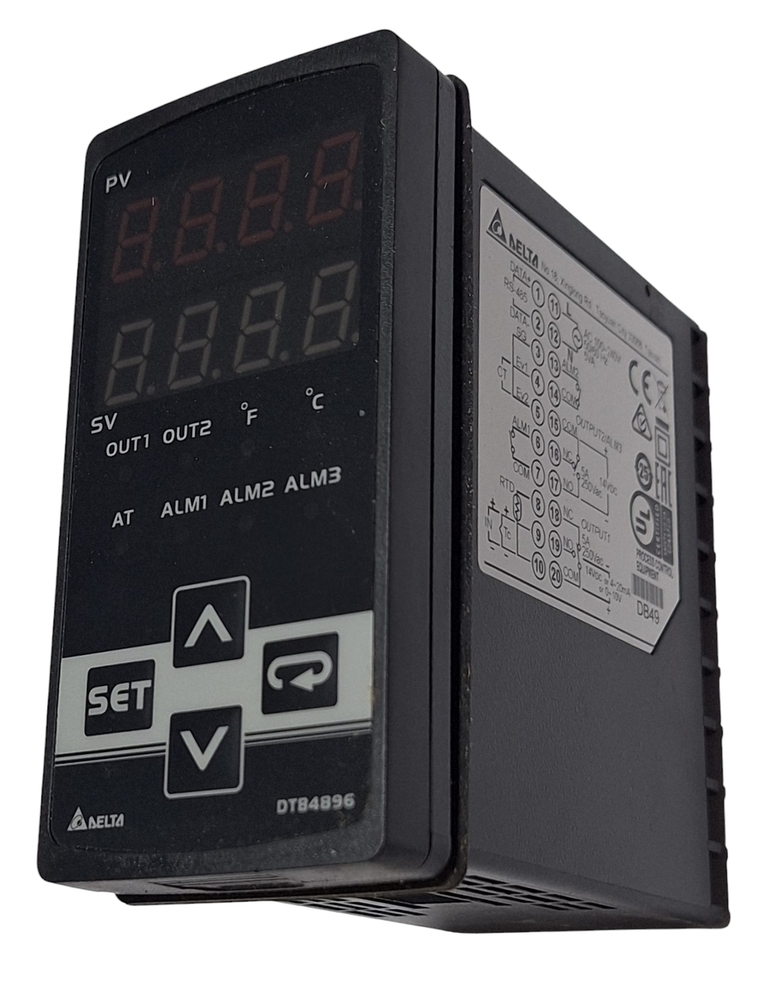 Delta Temperatur Controller Dtb4896vr - Ac 100-240v, 5va Input , Rs-485 Output, Voltage Pulse Relay Functions For Accurate Temperature Regulation