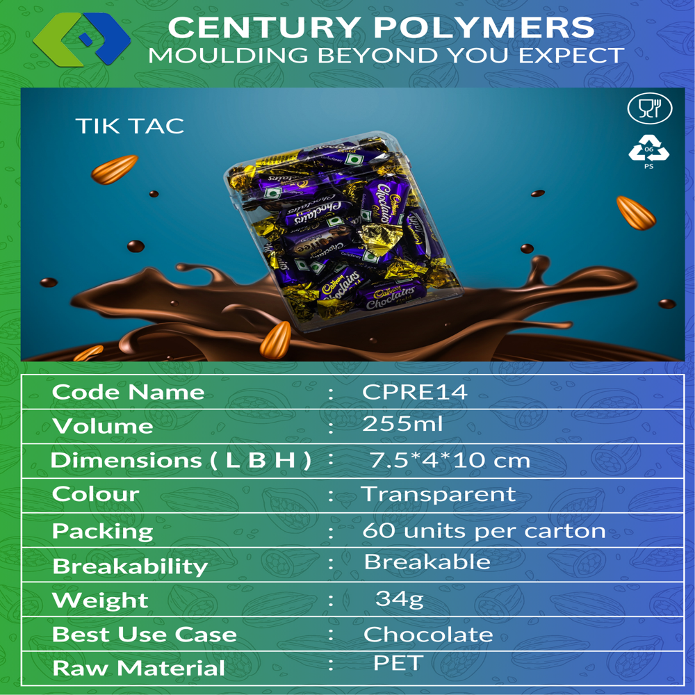 Tik Tac (Cpre14) - Capacity: 255 Milliliter (Ml)