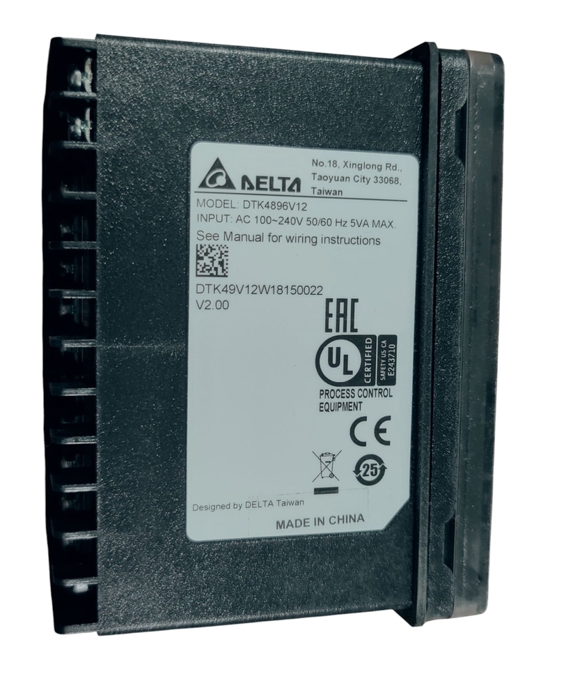 Delta Temperatur Controller Dtk4896v12 - Ac 100-240v, 50/60hz, 5va Max With Rs-485 Interface, Voltage Pulse Output & Dual Alarm Outputs