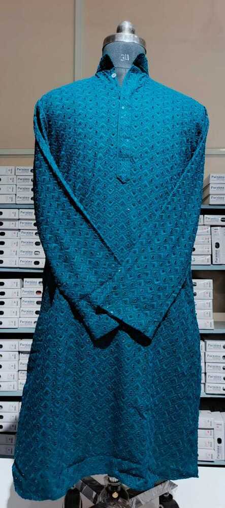 Mens Party Wear Kurta - High-quality Cotton Modern Design Available In Different Colors - Comfortable And Washable