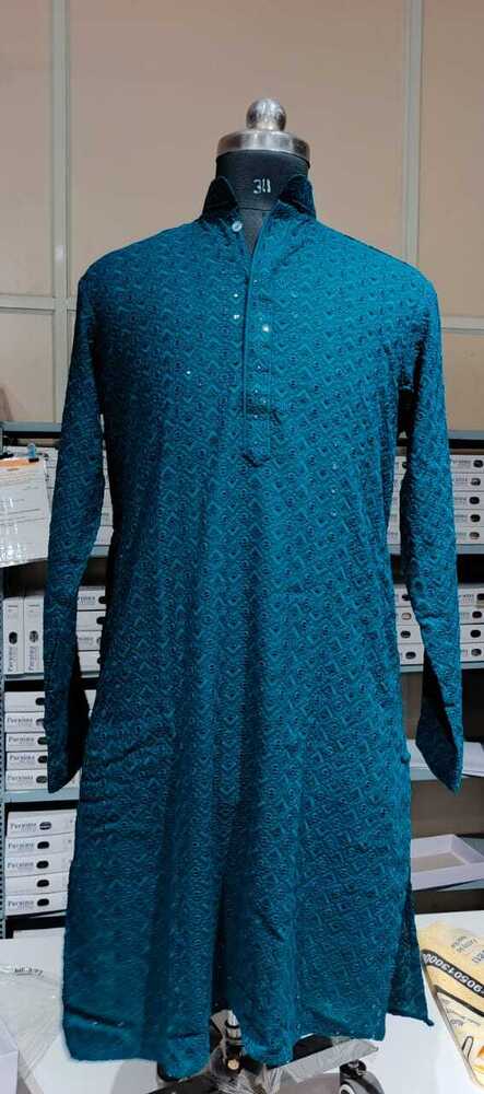 Mens Party Wear Kurta - High-quality Cotton Modern Design Available In Different Colors - Comfortable And Washable