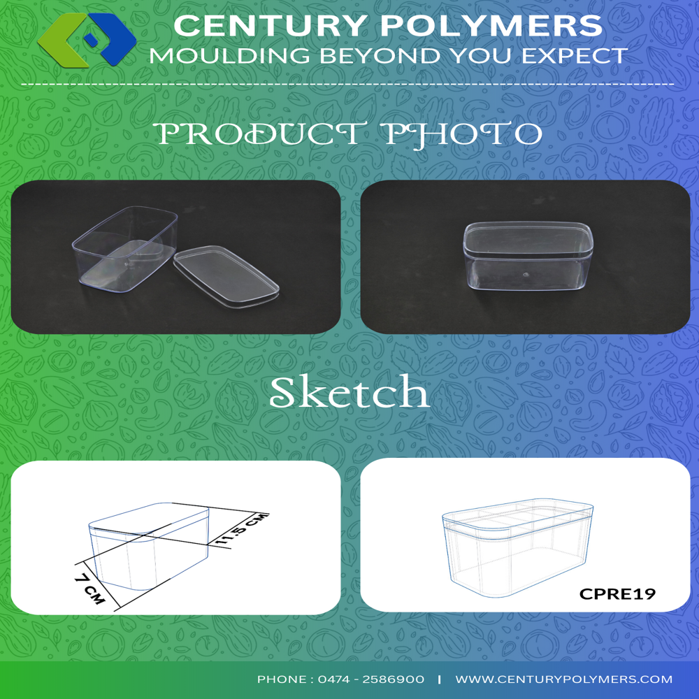 Square 3 Plain (Cpre19) - Capacity: 440 Milliliter (Ml)