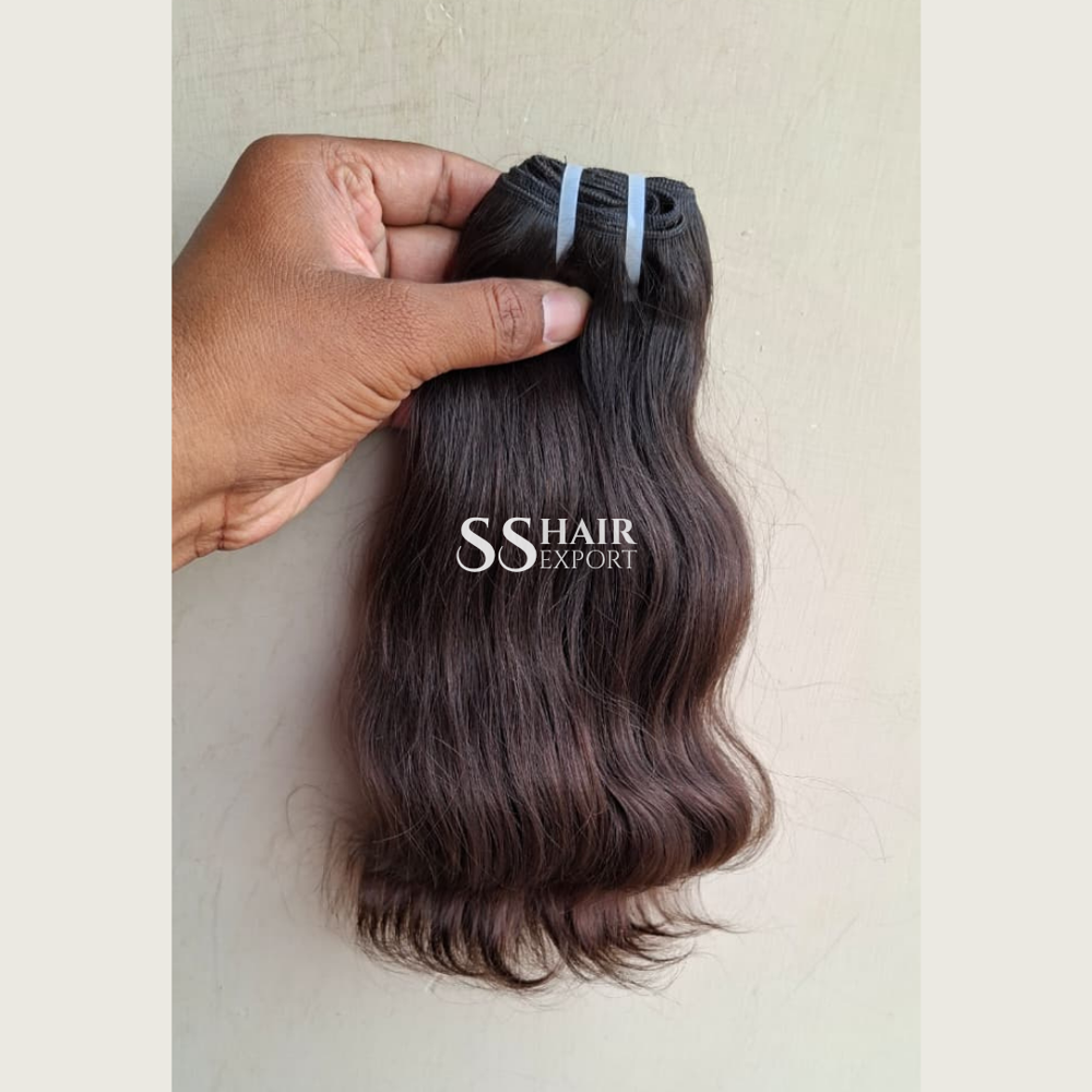 Dark Brown hair Weft Extensions Human Hair Bundles 18inch 100G