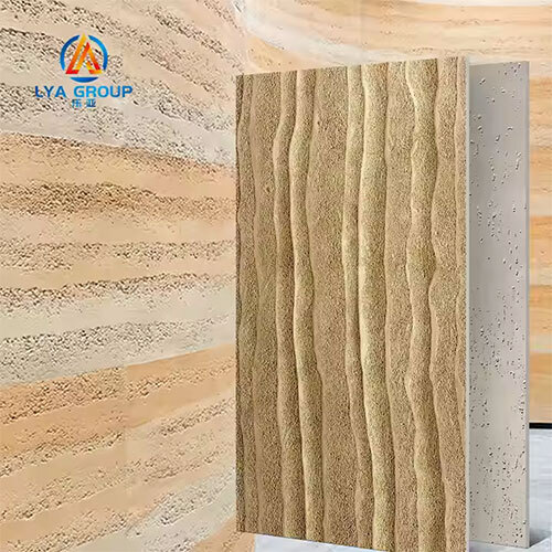 Cladding Ms Travertine Panel Fluted Flexible Outside Bricks Classical Yellow Travertine Flexible Stone