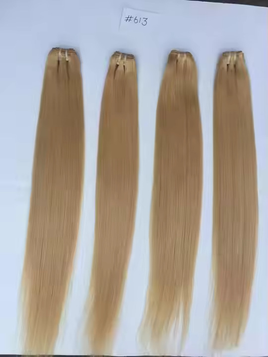#613 Blonde Straight Human Hair Bundles Sew In Weave Weft Extensions