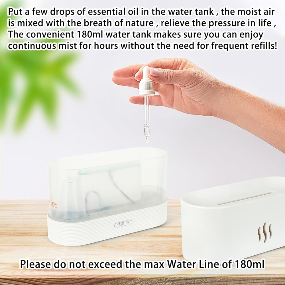Flame Humidifier - Capacity: 200a  300 Milliliter (Ml)