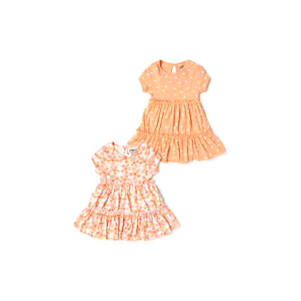 Orange And White Frocks For Girls