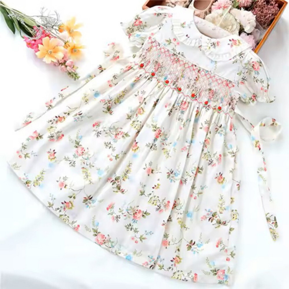 Little Girls Dresses Embroidery - Age Group: 5-7 Years
