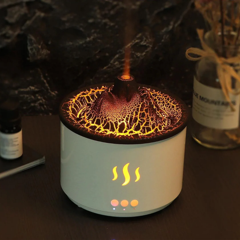 Volcano Mountain Flame Humidifier - Capacity: 500 Milliliter (Ml)
