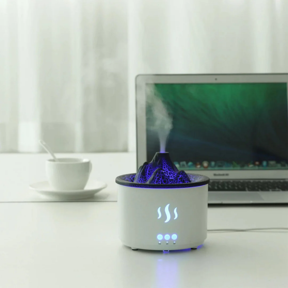 Volcano Mountain Flame Humidifier - Capacity: 500 Milliliter (Ml)