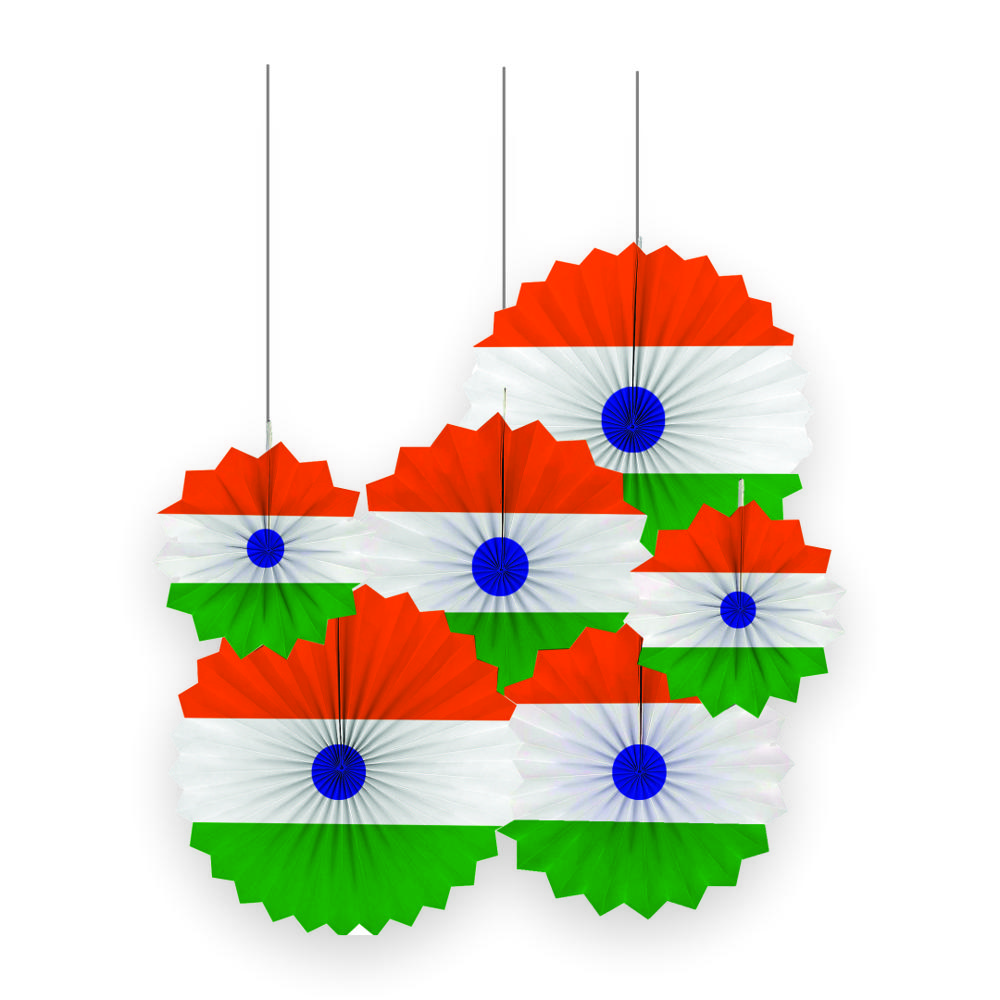 Tiranga Paper Fan