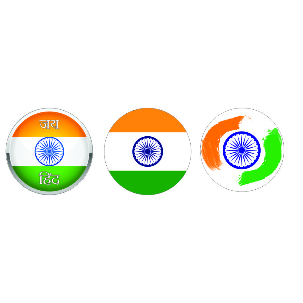 TRI Colour Batch - (10 Pcs in one Pkt)