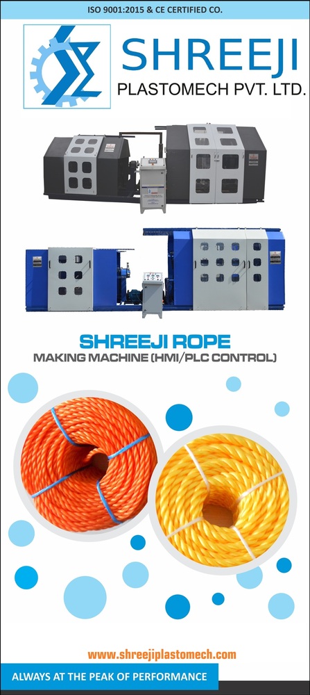 6 To 12mm Fully Electronic Automatic Rope Making Machine - Capacity: 100 Kg/hr