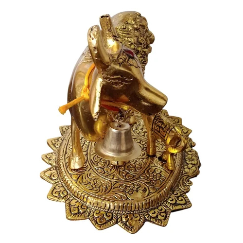 Metal Kamdhenu Cow with God Figurines