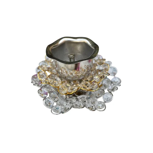 Spiritual Soul Flower Shaped Crystal Diya