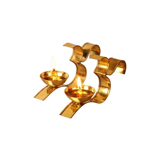 Spiritual Soul Brass Om Diya Set of 2