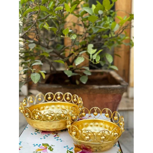 Spiritual Soul Gold Plated Metal Urli Set of 2