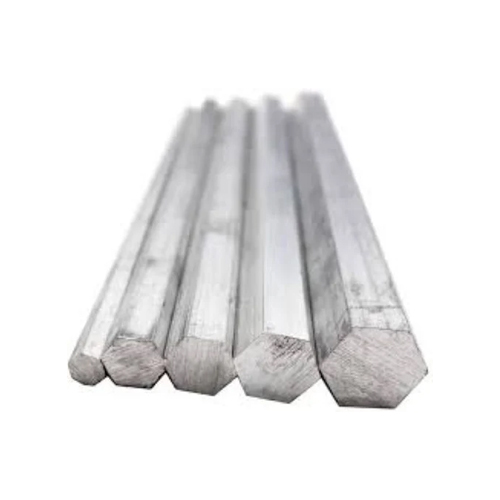 Mild Steel Hexagon Bar - Color: Silver